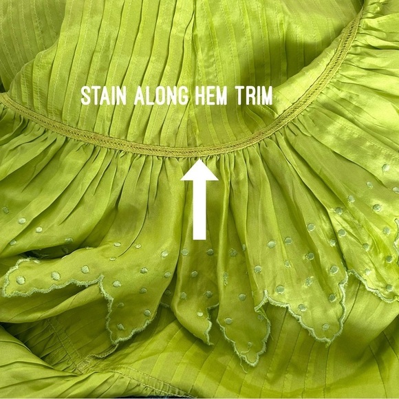 Blumarine Silk Lime Green Long Sleeve Dress SZ 40 Italian/US 4 Feminine Fairy - Picture 9 of 13